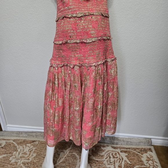 Hemant & Nandita Roop Pink Maxi Dress Size XL - Picture 4 of 14